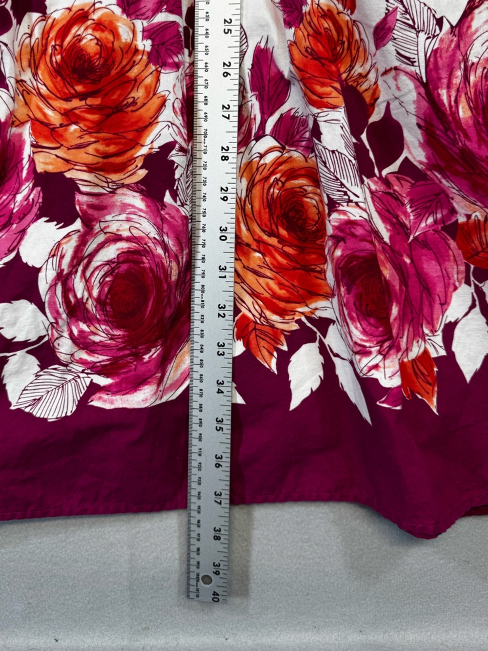 Vintage Women’s Myrtlewood Magenta Orange Floral Cotton Dress - Picture 3 of 7